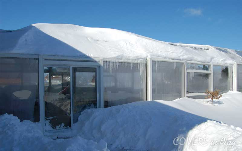 winter pool dome