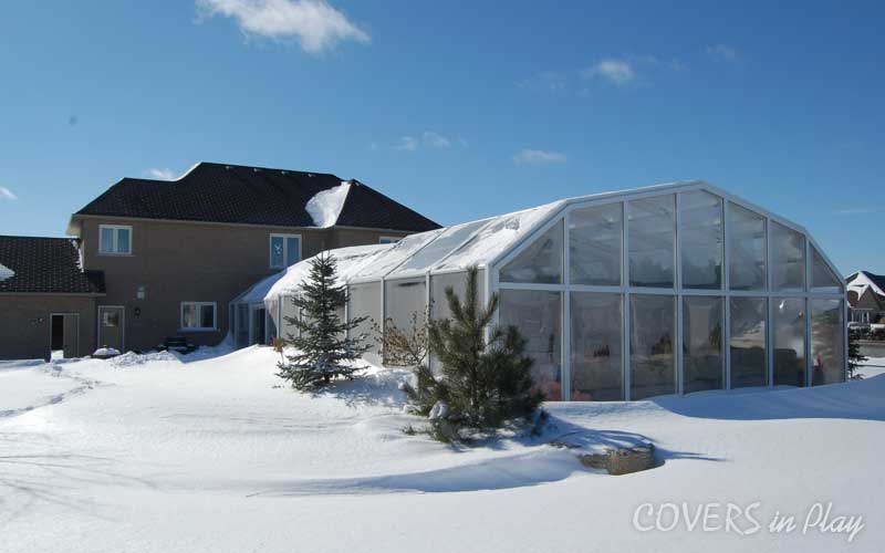 winter pool dome