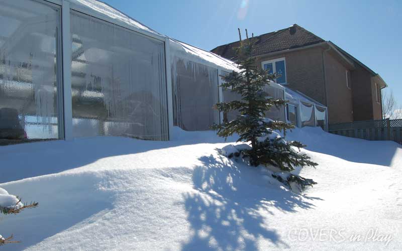 winter pool dome